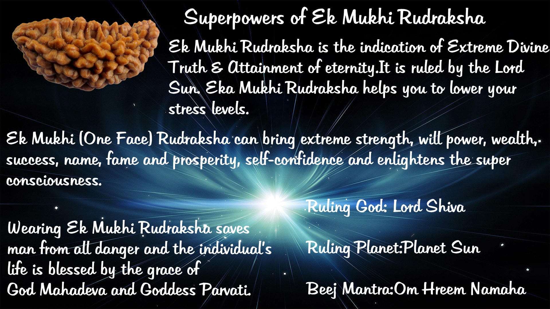 Superpowers of Ek Mukhi Rudraksha